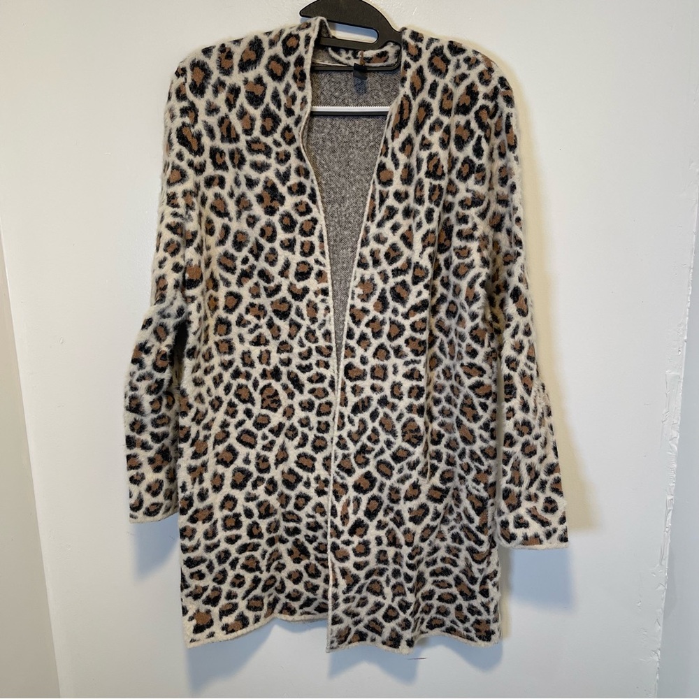 ALYA Leopard Print Open‎ Cardigan women’s size small